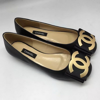 CHANEL Shallow mouth flat shoes Women--024